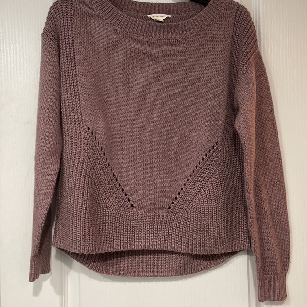 Aeropostale | dusty mauve/purple knit sweater size small